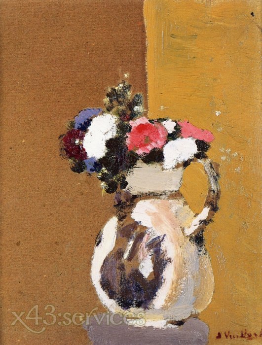 Edouard Vuillard - Blumenstrauss in einem weissen Krug - Bouquet in a White Pitcher